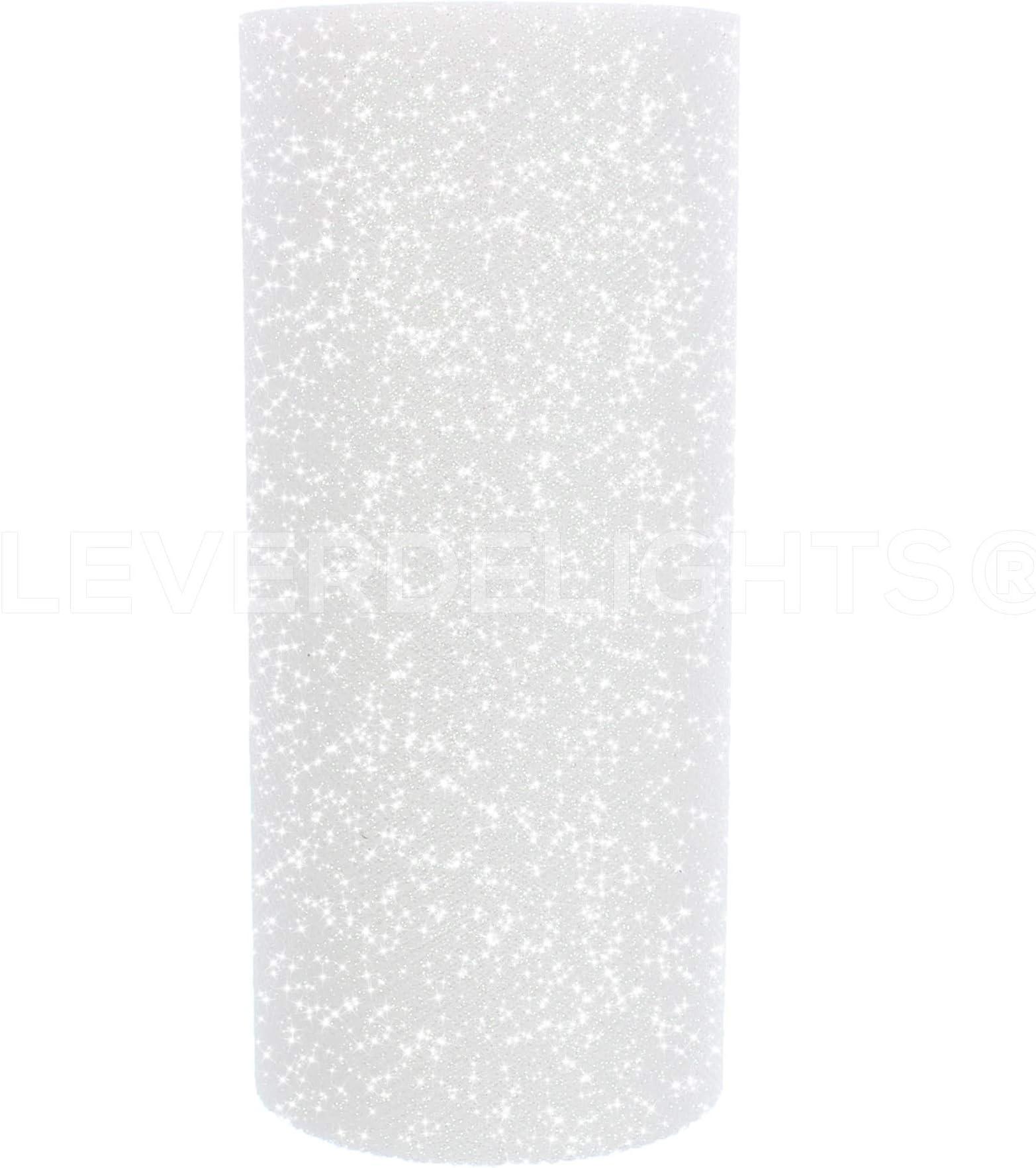 CleverDelights 6" Glitter White Tulle Ribbon - 25 Yards - Tulle Craft Fabric Spool
