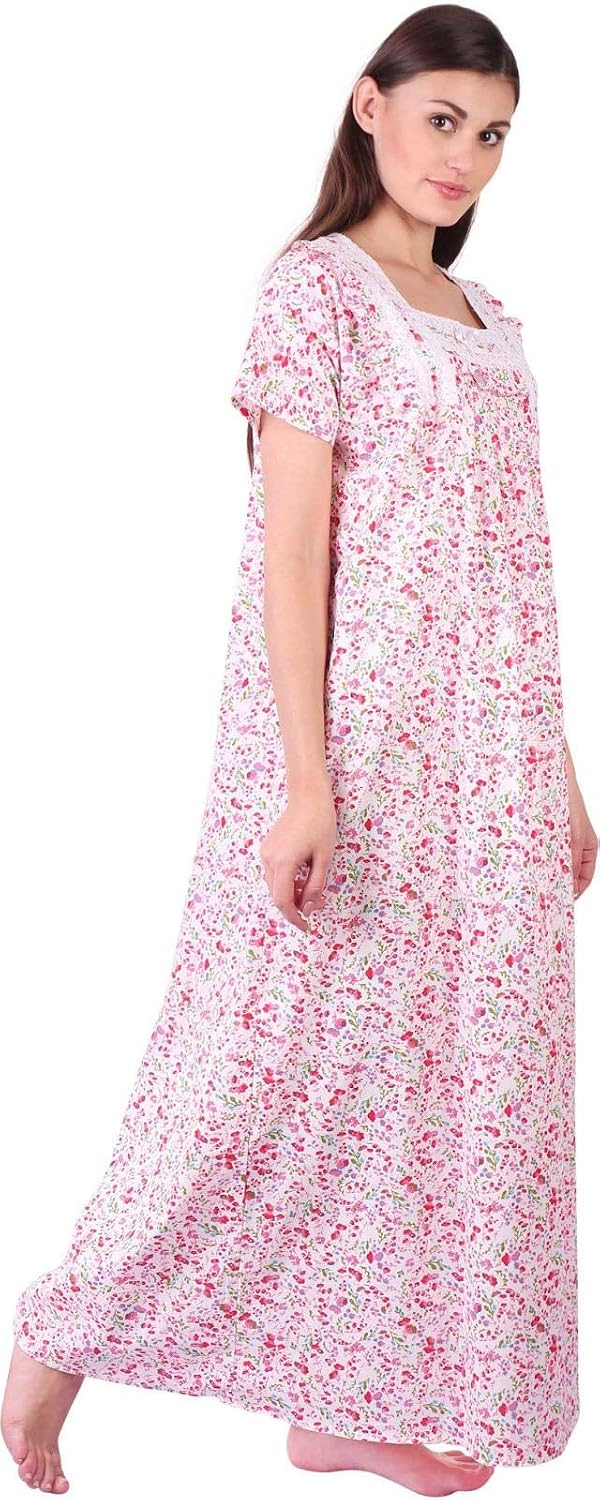 Himashu Handlooms Women's Cotton Printed Maxi Night Gown - Review, Price and Buying Guide