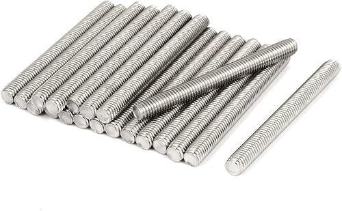 Miniatura 34 de uxcell M3 x 3.937 in 0.020 in Pitch 304 Acero Inoxidable Totalmente Roscado Varillas Sujetadores 20