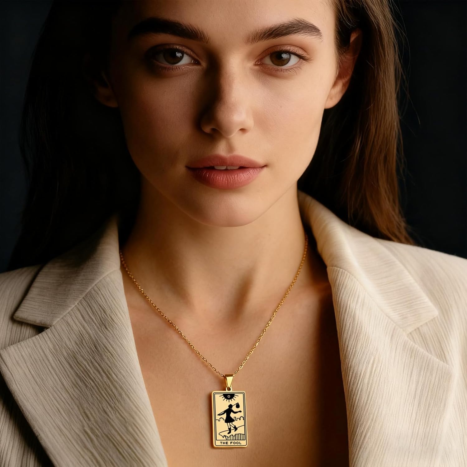 HETICA Tarot Card Necklace Collection Vintage Blessings Good Luck Amulet Tarot Pendant Necklace Jewelry Gift for Women Men - Image 6