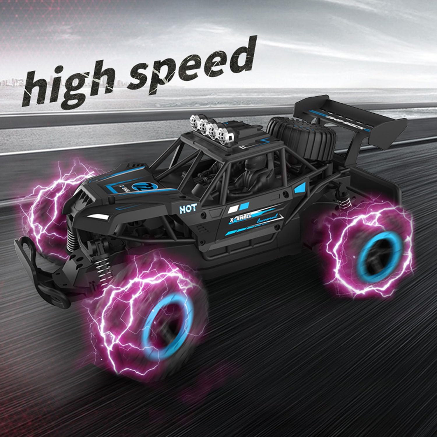 1/16 Q102 RC 4x4 On Road Racing Vehicle Remote Control Drift Car Battery LED Light Effects Ready to Run 2.4Ghz Radio Hobby Grade Model for Adult()