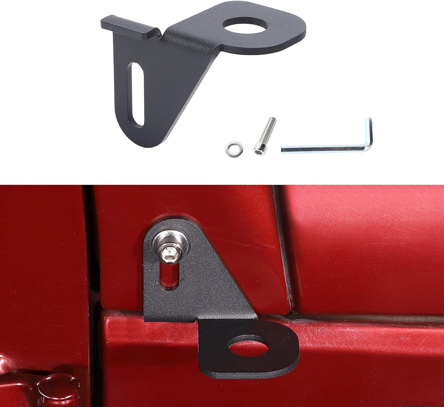 Jimen Compatible with 2007-2022 Jeep Wrangler JK JL, CB Radio Antenna Mount Bracket, Passenger Side