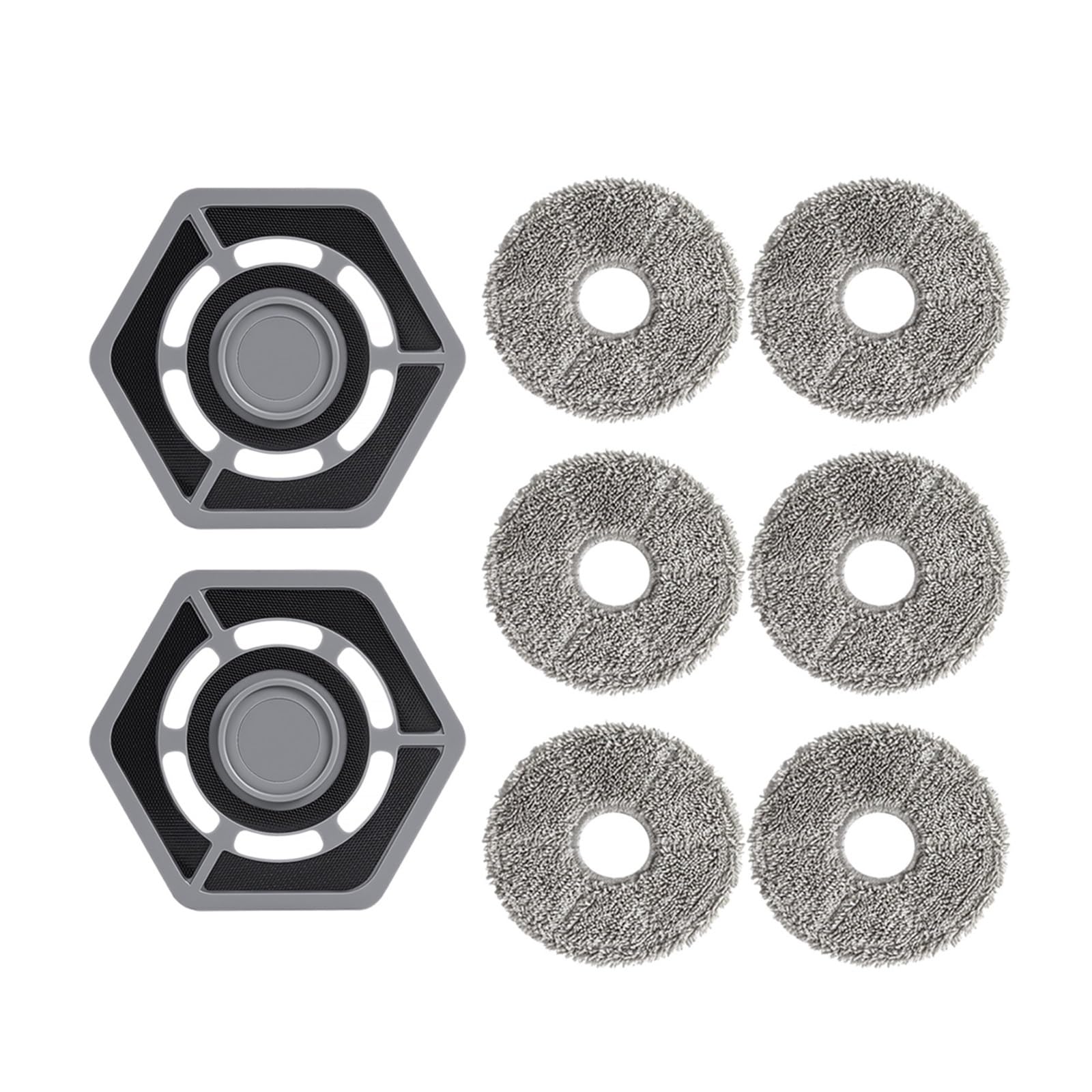XYMURVVD Mop Cloth, Compatible For Deebot，N9 N9+ Robot Vacuum Cleaner Mop Holder Bracket Replacement Consumables Spare Parts(8pcs set)