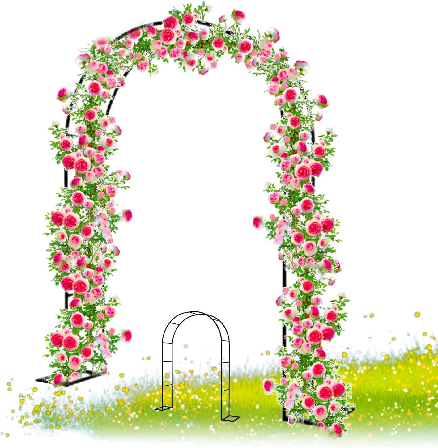 Garden Arch Trellis, Support Archway, Garden Plant Climbing Arch Support Stable and Load-bearing Waterproof and Weatherproof Patio/Roof/Entrance/Wedding Decor ( Color : White , Size : 80x200x25CM )