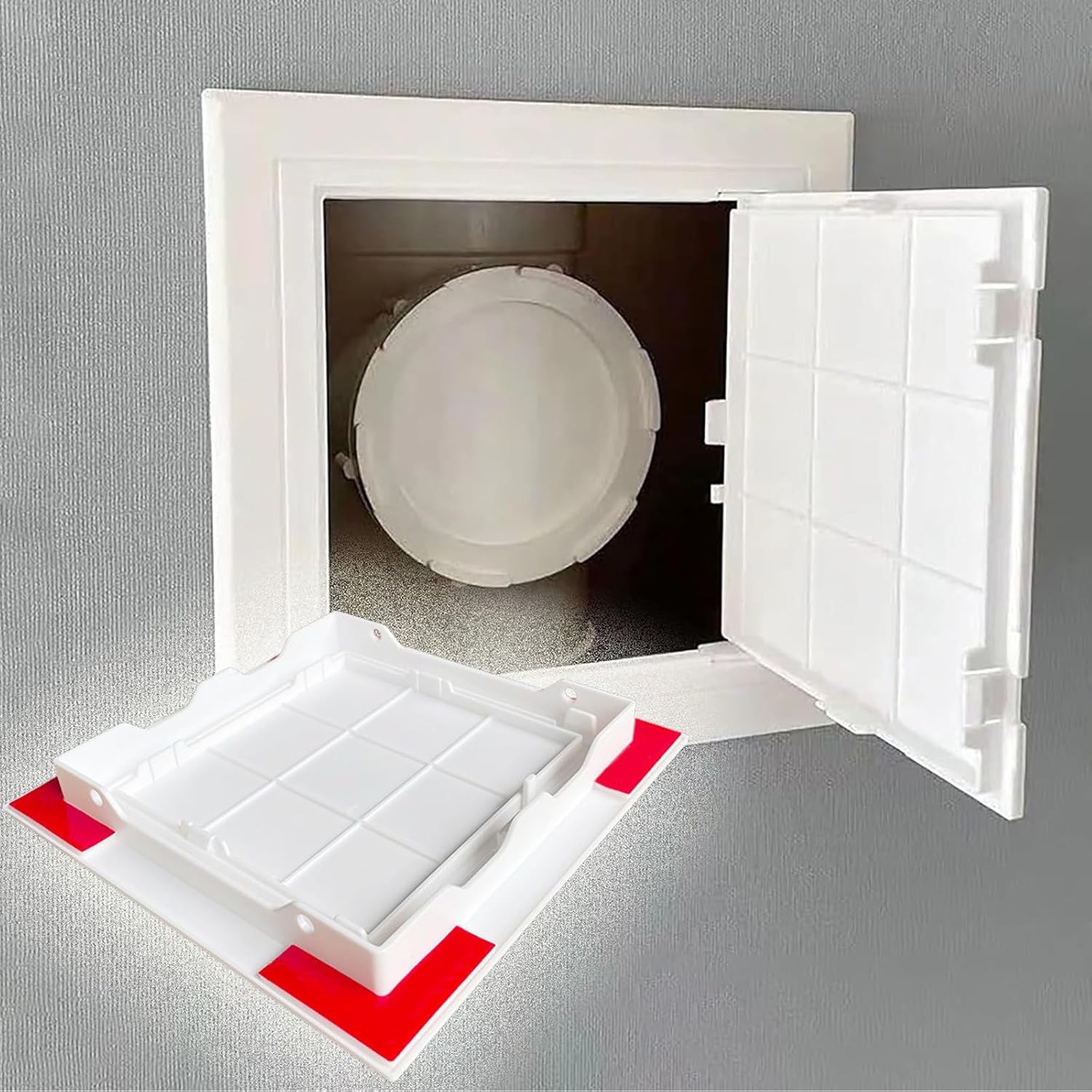 Small Access Panel, Self Adhesive Wall Hole Cover, Service Shaft Door for Bathroom, Concealed Service Access Hole Cover, for Wall and Ceiling Plumbing Electrical Cables Wiring(250mmx400mm)