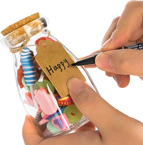 Miniatura 3 de yarlung Paquete de 30 tarros de cristal con tapas de corcho para regalo del Día de la Madre, juego de tarros pequeños transparentes de 4 onzas para