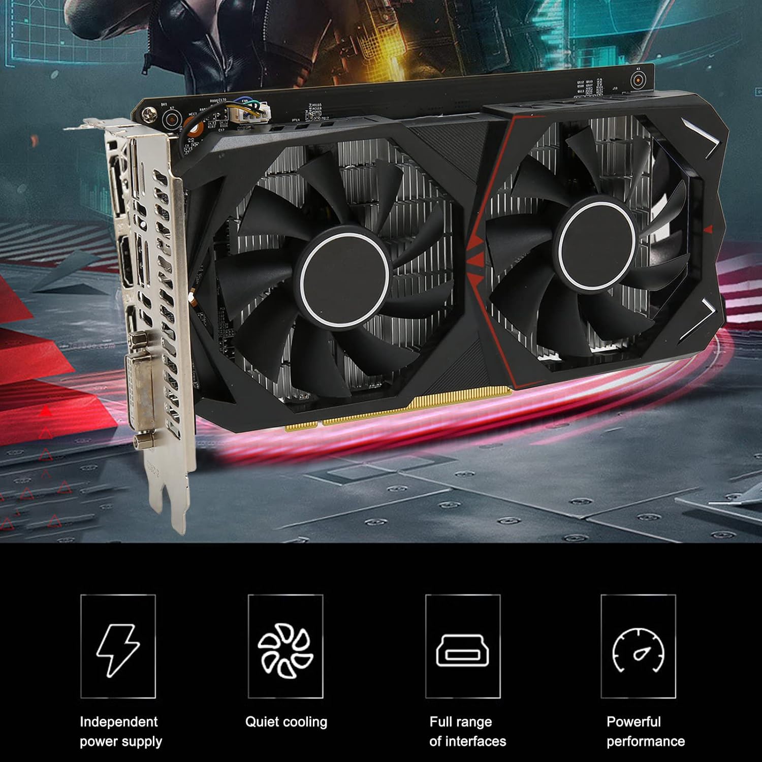 960 Gaming Graphics Card 4GB GDDR5 128Bit 7012MHz PCI Express 3.0 X16, DVI, Cooling Fans Computer Video Graphic Cards for Gaming Computer PC