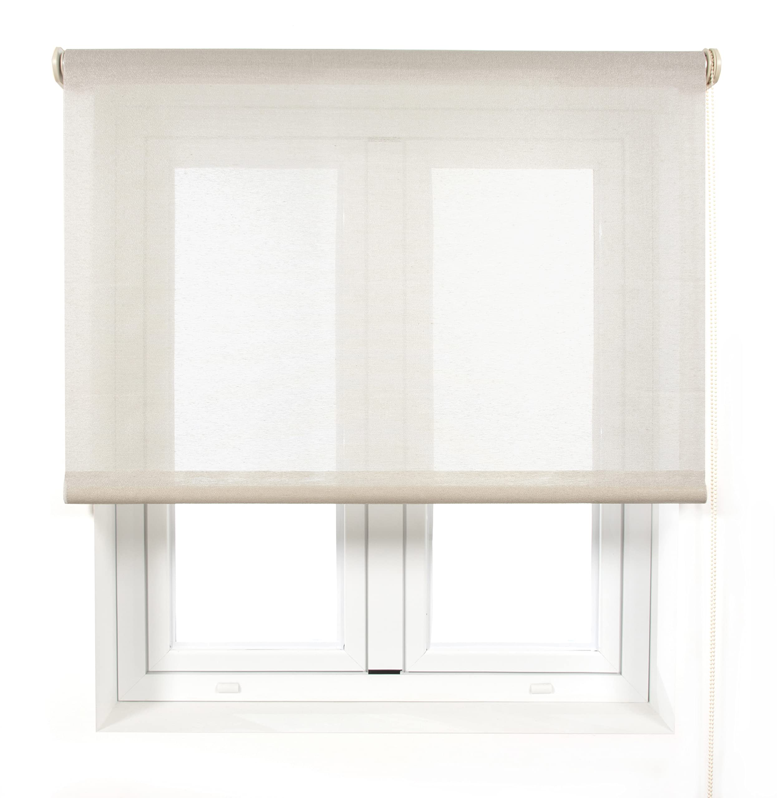 Easydeco for The Planet - Tenda in lino naturale 140 x 270 cm (Taupé verde