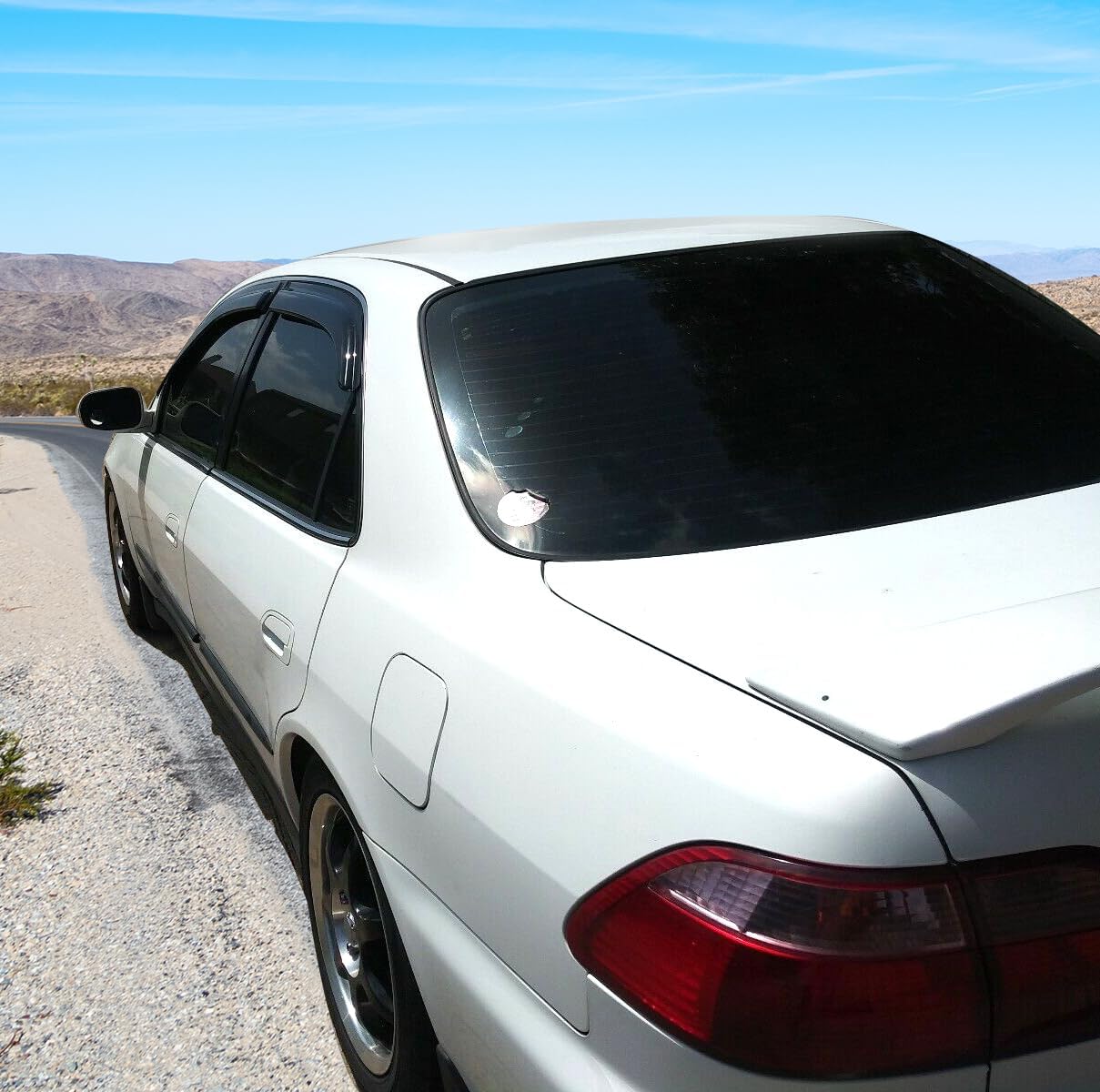 Window Visor Compatible with 1998-2002 Honda Accord, Slim Style Acrylic Smoke Tinted Sun Rain Shade Guard Wind Vent Air Deflector by IKON MOTORSPORTS, 1999 2000 2001