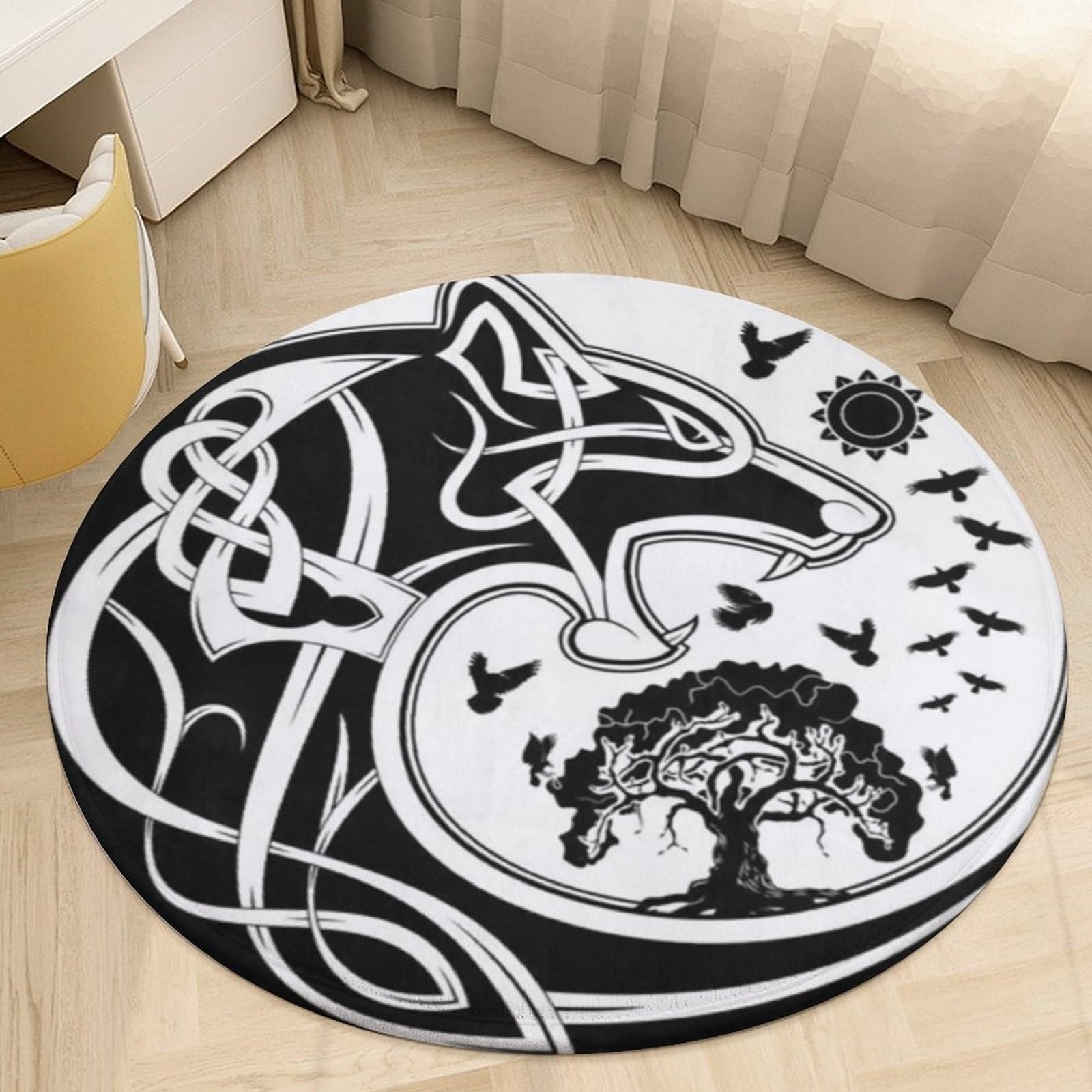 Tapis de salon Viking en flanelle douce pour créer un coin lecture cosy sur votre parquet