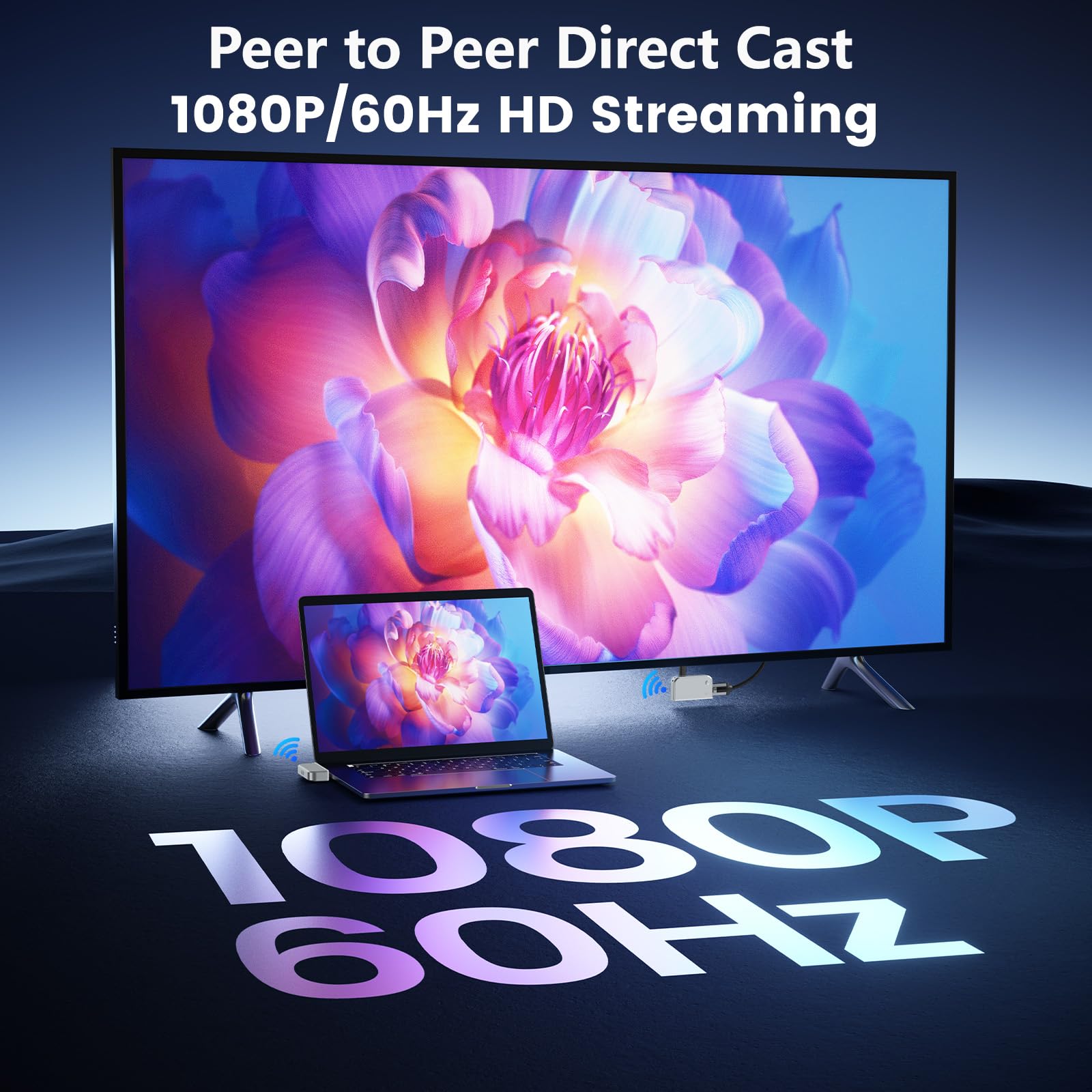 Bezprzewodowy nadajnik i odbiornik HDMI Type-C 50M 1080P@60Hz Plug&Play