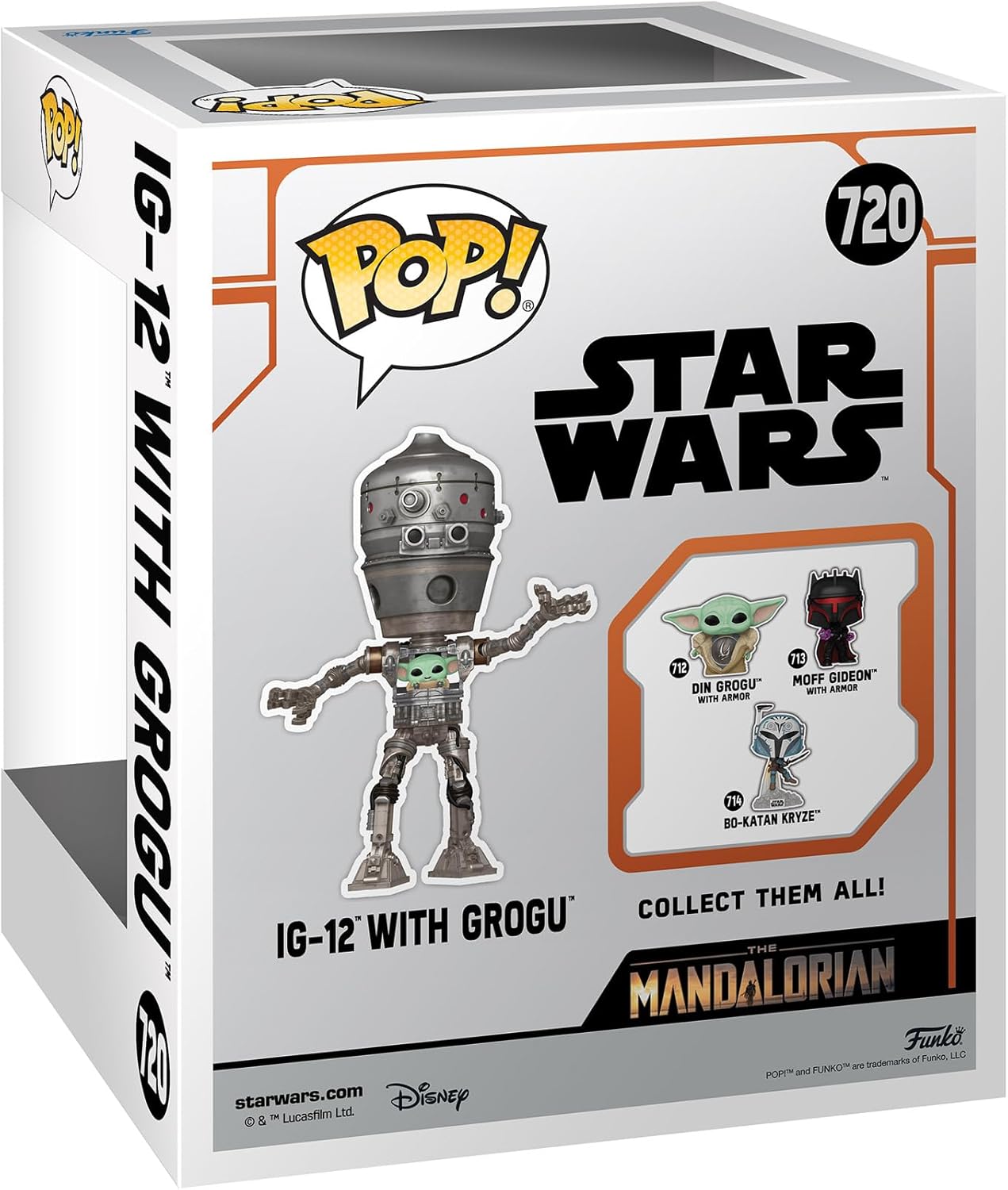 Funko Pop Deluxe: Star Wars: The Mandalorian 0 - Grogu (The Child, Baby Yoda) - (IG-12) - Collectable Vinyl Figure - Gift Idea - Official Merchandise - Toys for Kids & Adults - Sci-Fi Fans