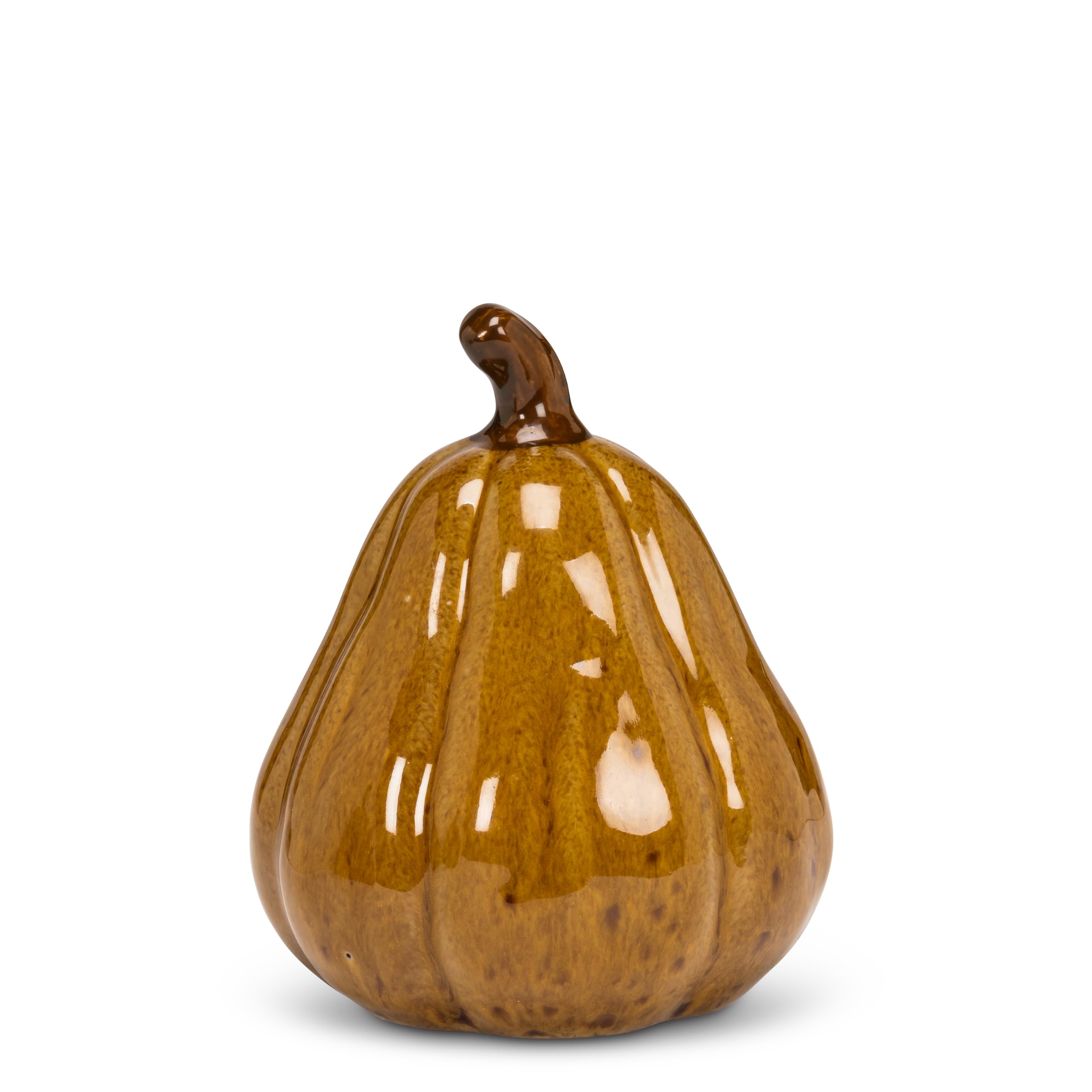 Abbott Collection Small Tall Pumpkin, Dark Gold