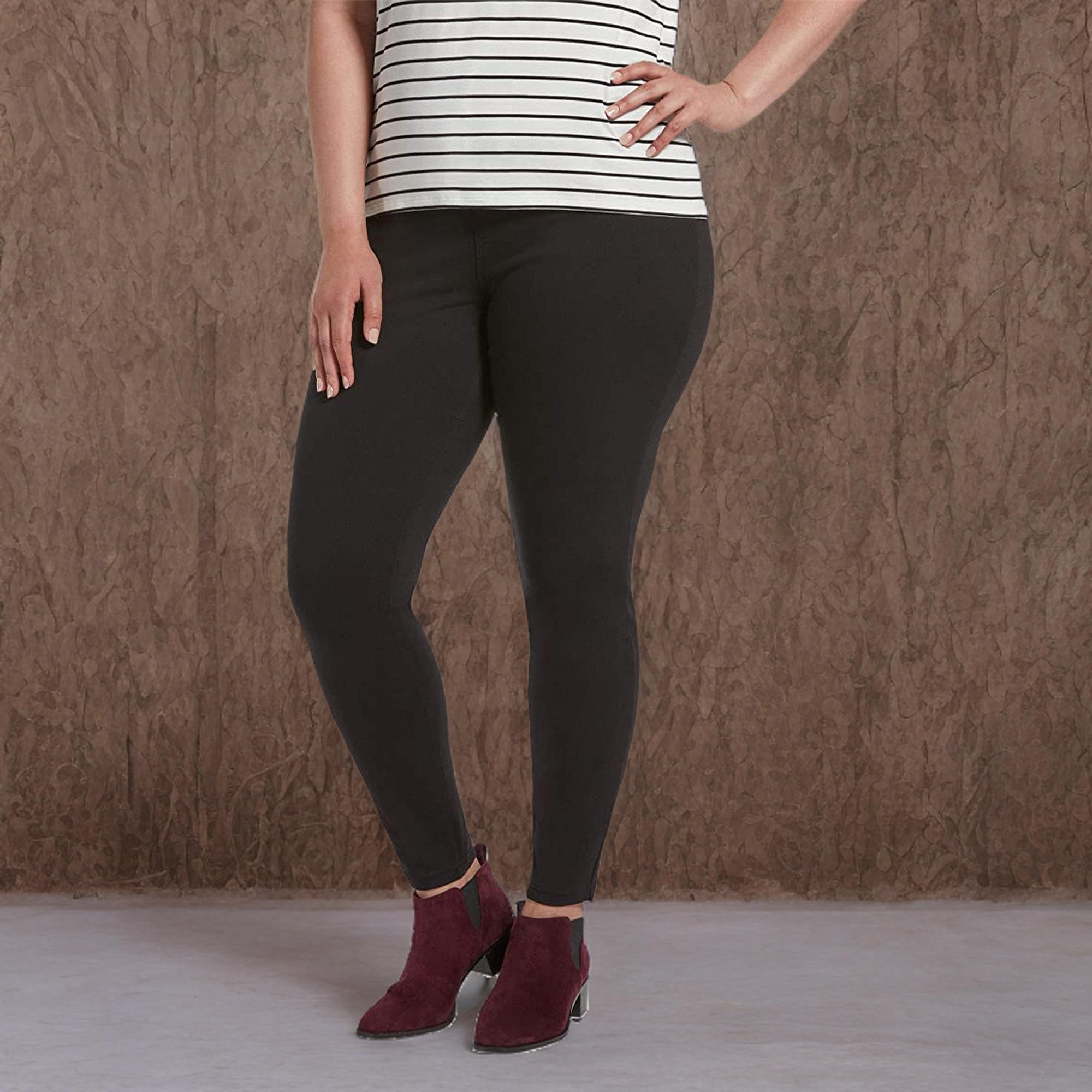 HUE Legging Denim Ultra Soft à Taille Haute pour Femme | Legging Chic en Jean pour Femme