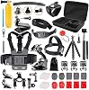 Coverzone 50 Piece Action Camera Accessory Set with Bag Compatible with – GoPro, Compatible with DJI, Compatible with Insta360 Sports Mounting Kit with Bag Vlog Travel Shooting Apparatus