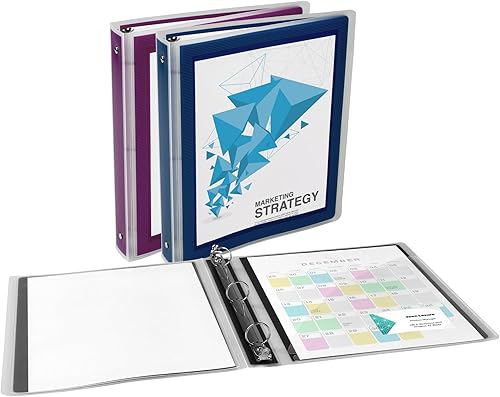 Miniatura 50 de Avery Flexi-View - Carpeta de 3 anillas, anillos redondos de 1/2 pulgada, 1 carpeta azul marino (15766)