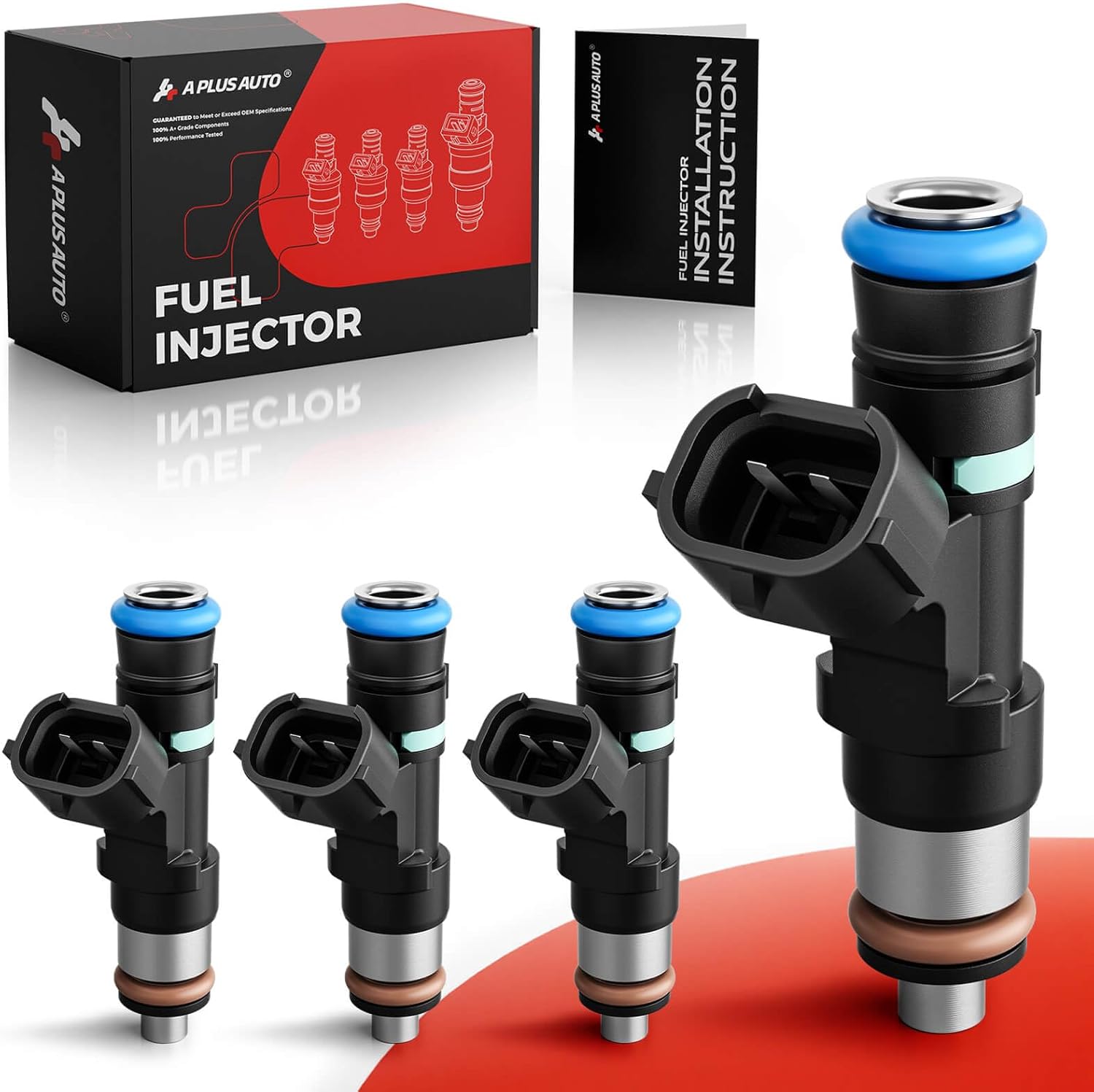 Fuel Injectors Set of 4, Compatible with Nissan Altima 07-12, Altima Coupe 13, Rogue 08-13, Rogue Select 14-15, Sentra 07-12 X-trail 08-14, Renault Koleos 09-16-L4 2.5L, Replace 0280158130