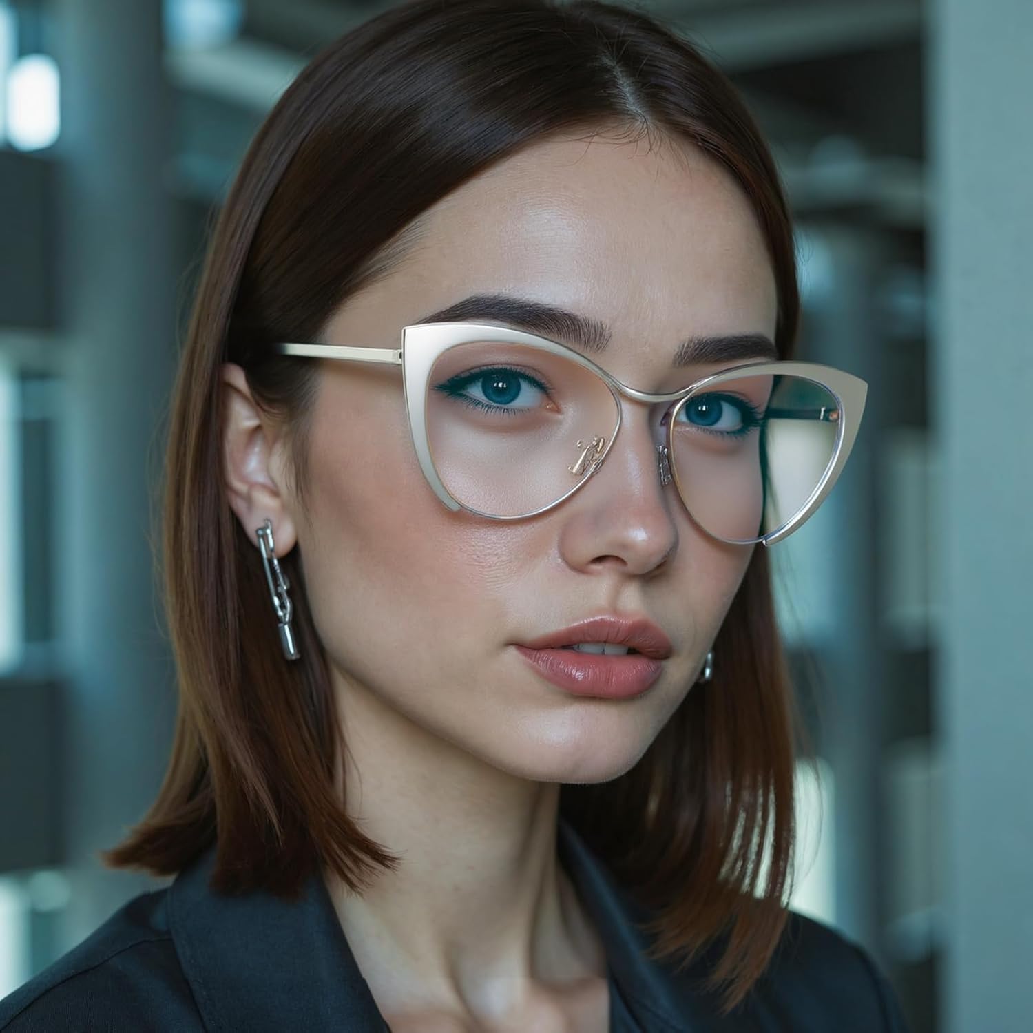 Cat Eye Blue Light Glasses for Women, Stylish Vintage Lightweight Women Eyeglasses, Anti-fatigue Anti-Glare Eyewear - Image 7