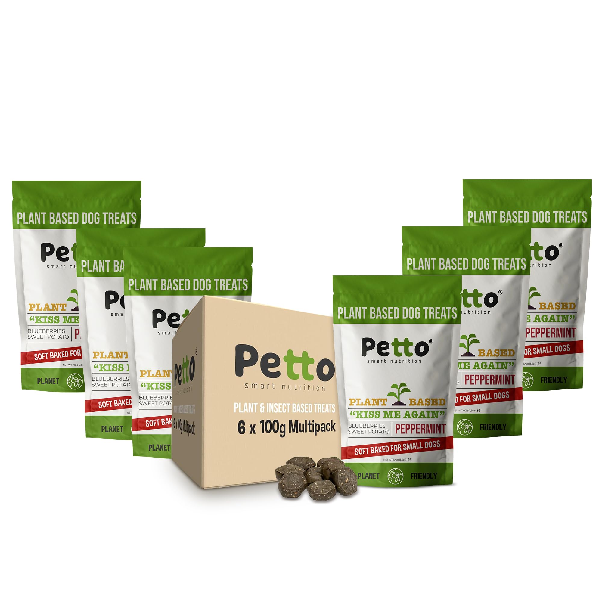 Petto Natural Dog Treats, Hypoallergenic Small Dog and Puppy Treats, Soft Baked