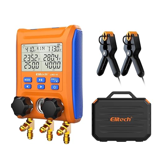 Equipo digital para servicio HVAC Elitech LMG-10 con manómetro y medidor de vacío inalámbrico miniatura 2