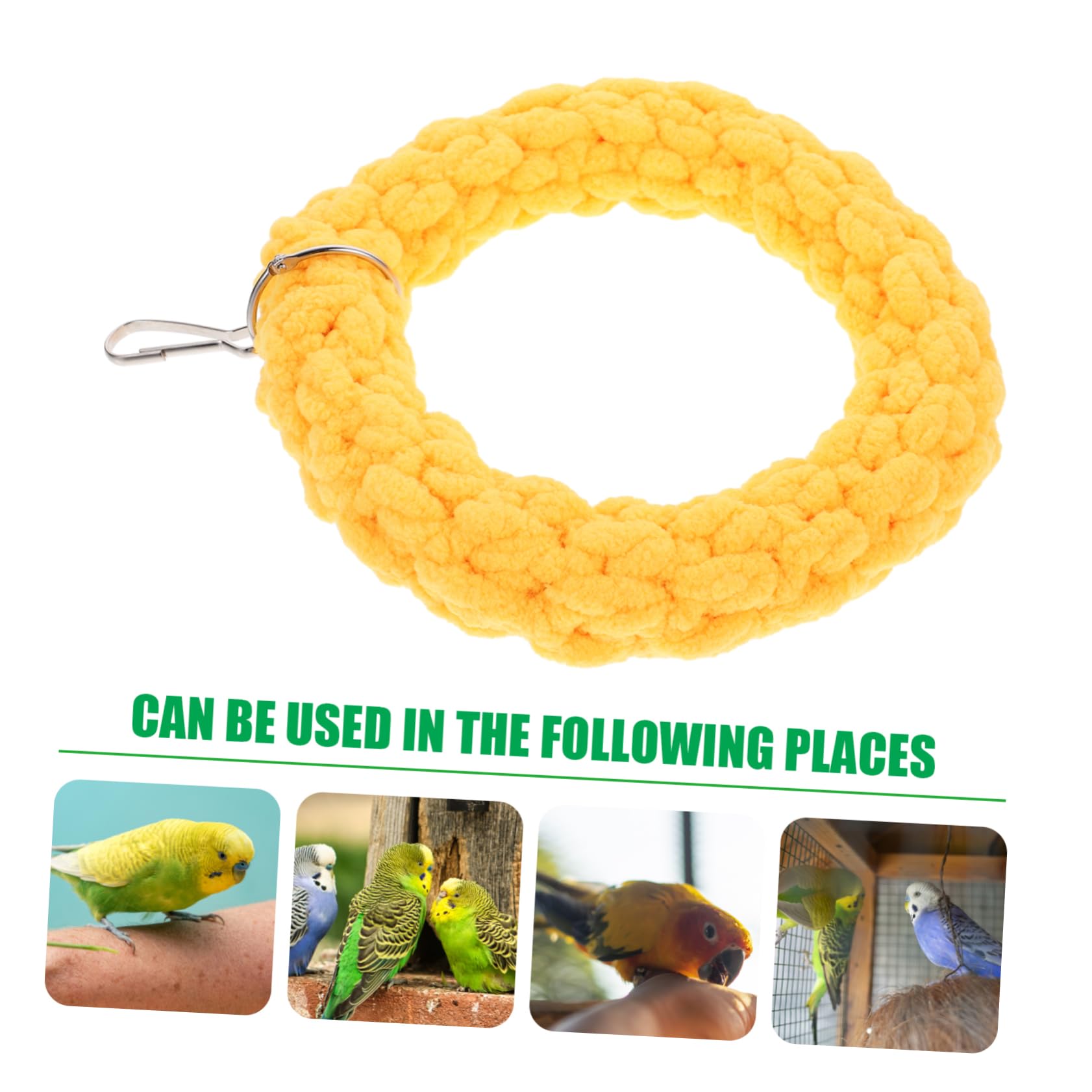 Yardwe 5piezas Columpio De Algodón para Pájaros Juguete Colgante De Cuerda Natural para Periquitos y para Ejercicio y Diversión Jaulas De