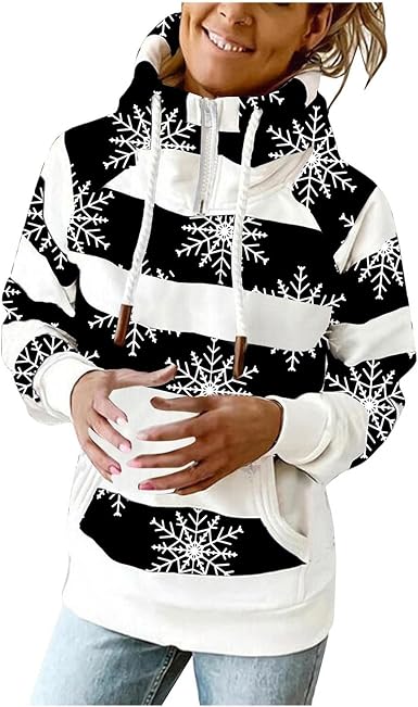 Sudadera de manga larga con cremallera blanca para mujer y mujer, con  estampado cálido y estampado : Ropa, Zapatos y Joyería - Amazon.com