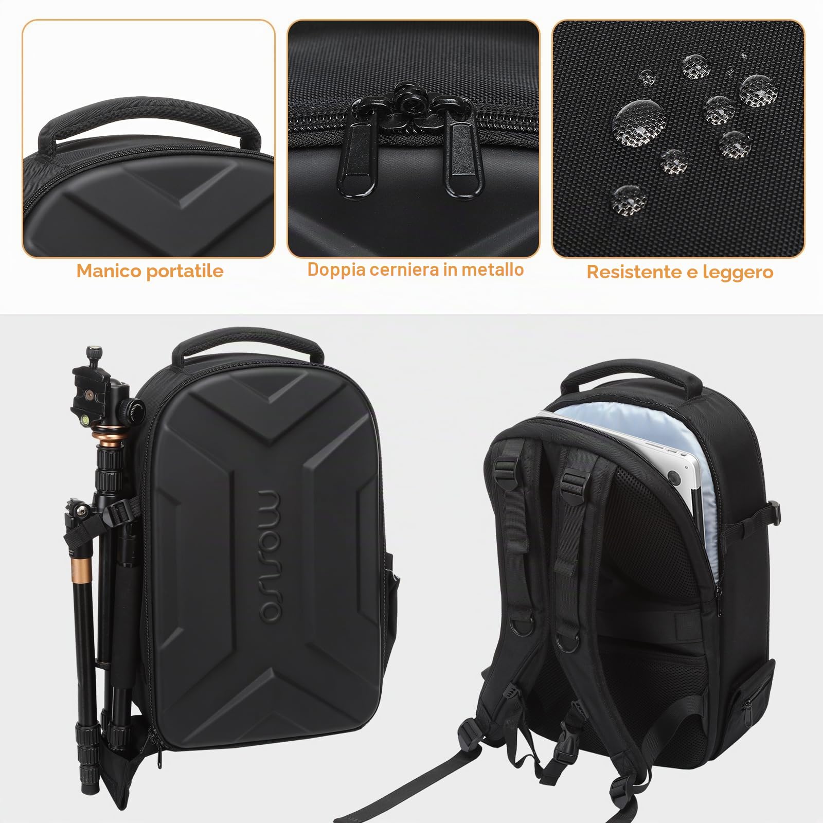 MOSISO Zaino Fotografico, Borsa Fotocamera DSLR/SLR/Mirrorless Impermeabile