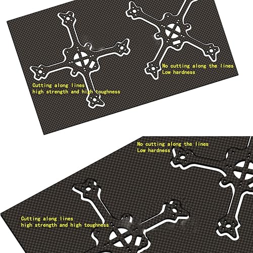 Miniatura 9 de QWinOut Eyas100 - Kit de marco de palillo de dientes de fibra de carbono 3K de 2.559 in con impresión 3D de 0.748 in0.551 in, toldo de cámara para