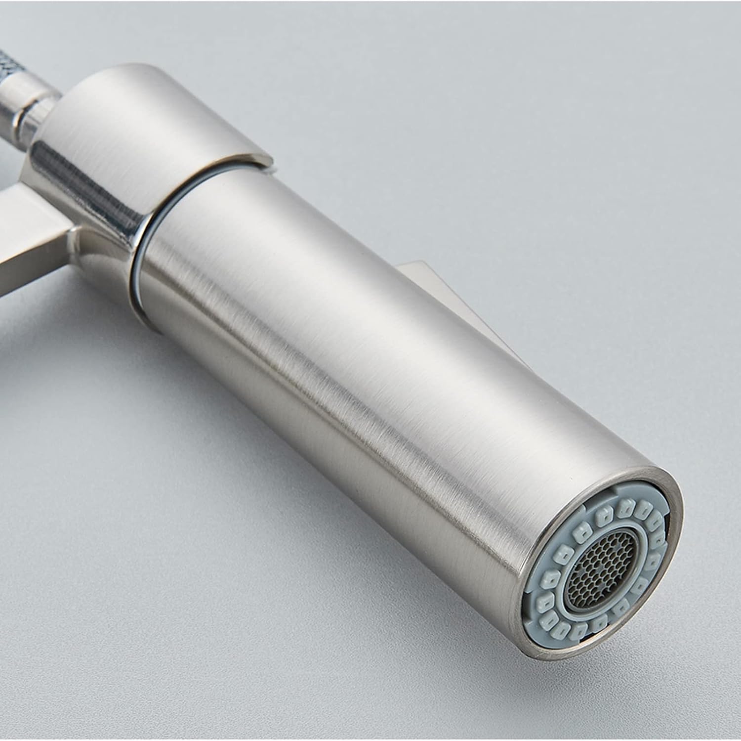 Matte Black Stainless Steel Pull-Down Kitchen Faucet with Retractable Spray Head, Suitable for Sinks, RVs, and campervans. Modern Design, Easy to Install, ，Brushed Nickel-