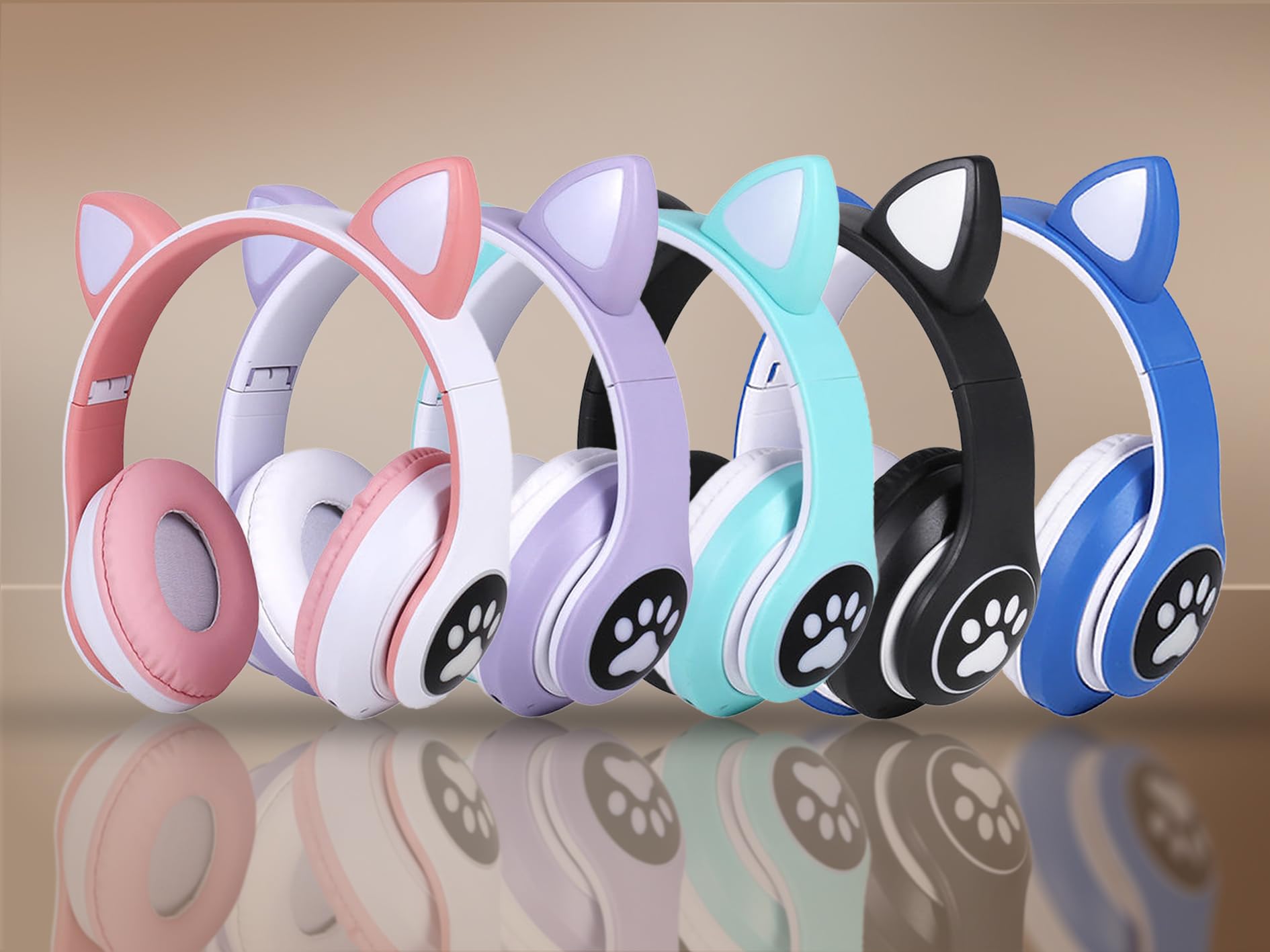 LitVibes Bluetooth Wireless On Ear Headphones,Padded Ear Cushions with LED,Button Controls & Cute Cat Design|Birthday Gift for Girls & Boys - (Random Color) - 1 Headphone (B0DH4TYZ7Q) Amazon Price History, Amazon Price Tracker