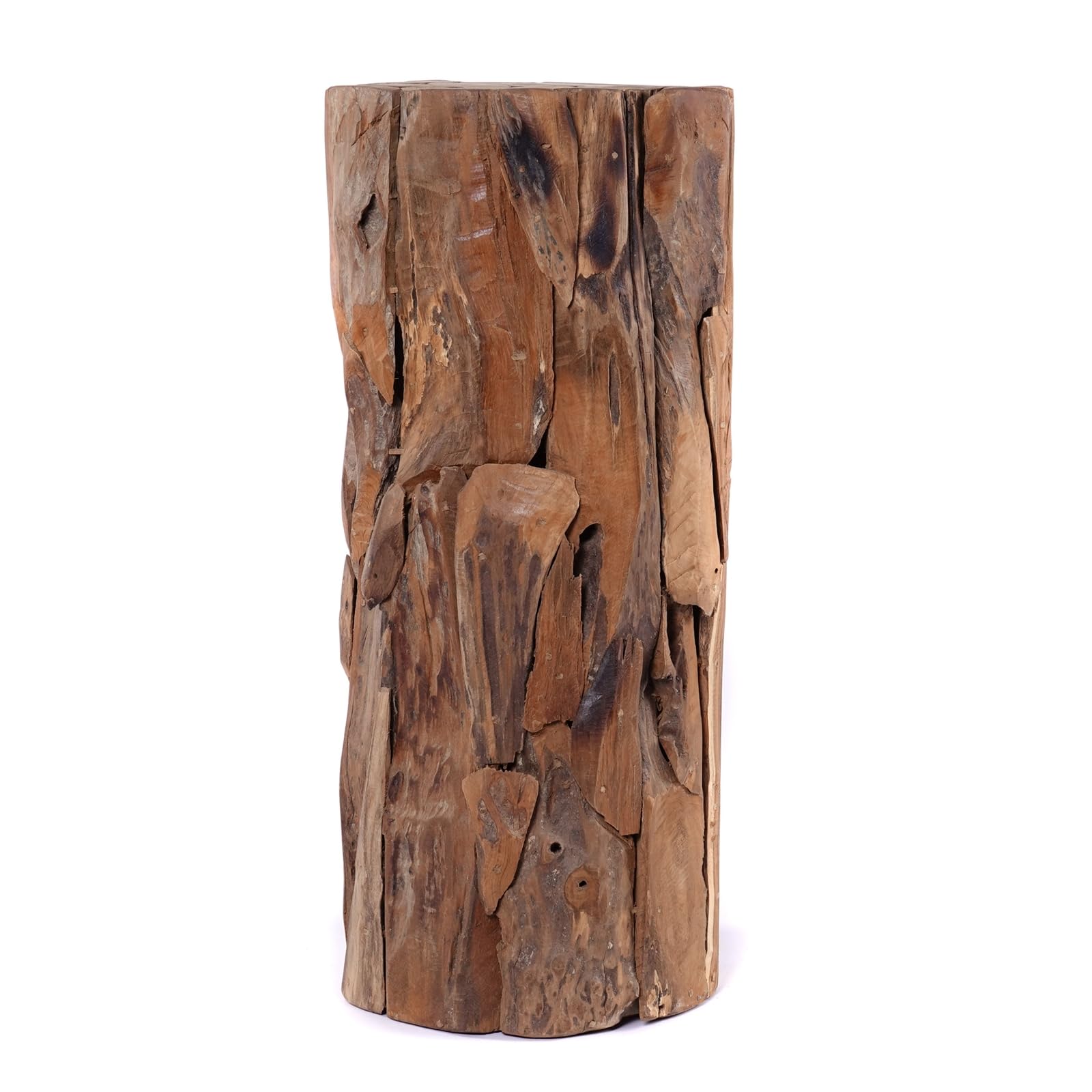 Blumen SÄULE Malea 80" | Treibholz, 80cm | Holz Podest, Blumen Podest, Massive Treibholz Deko Säule, Boden Säule, Pflanzen Ständer, Blumen Sockel