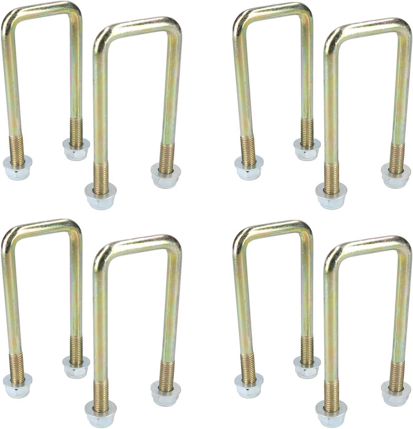 8 Pack M10 40mm x 110mm U-Bolt N-Bolt for Trailers with Nuts HIGH TENSILE