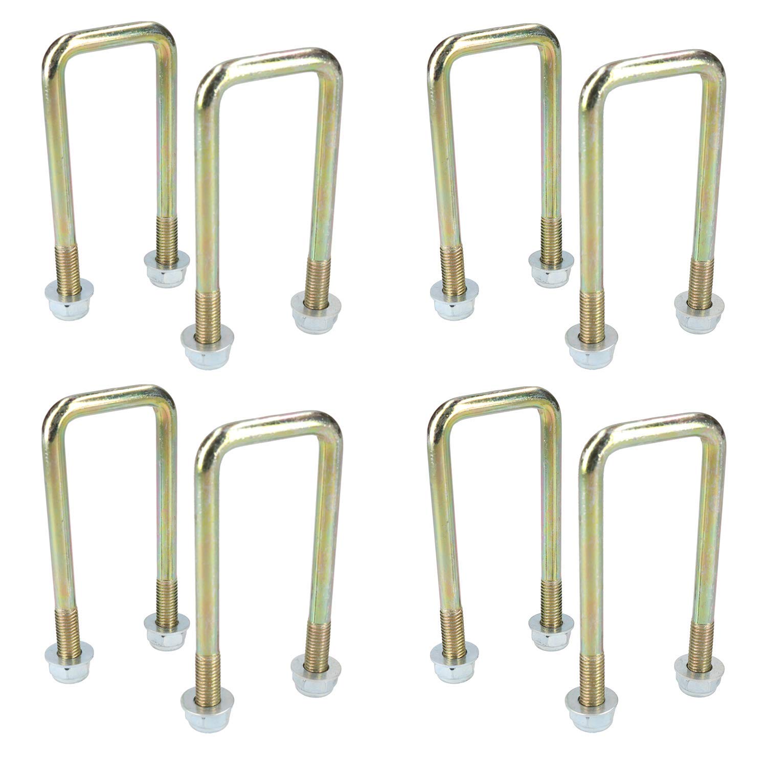 8 Pack M10 40mm x 110mm U-Bolt N-Bolt for Trailers with Nuts HIGH TENSILE