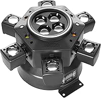 Vista 1 de JUNMAN 6 Cabezas Luz de LED de Efecto Móvil Cabeza de Abeja Luz de Lavado para DJ, Iluminación de Escenario de Discoteca con Tira de LED, Paquete