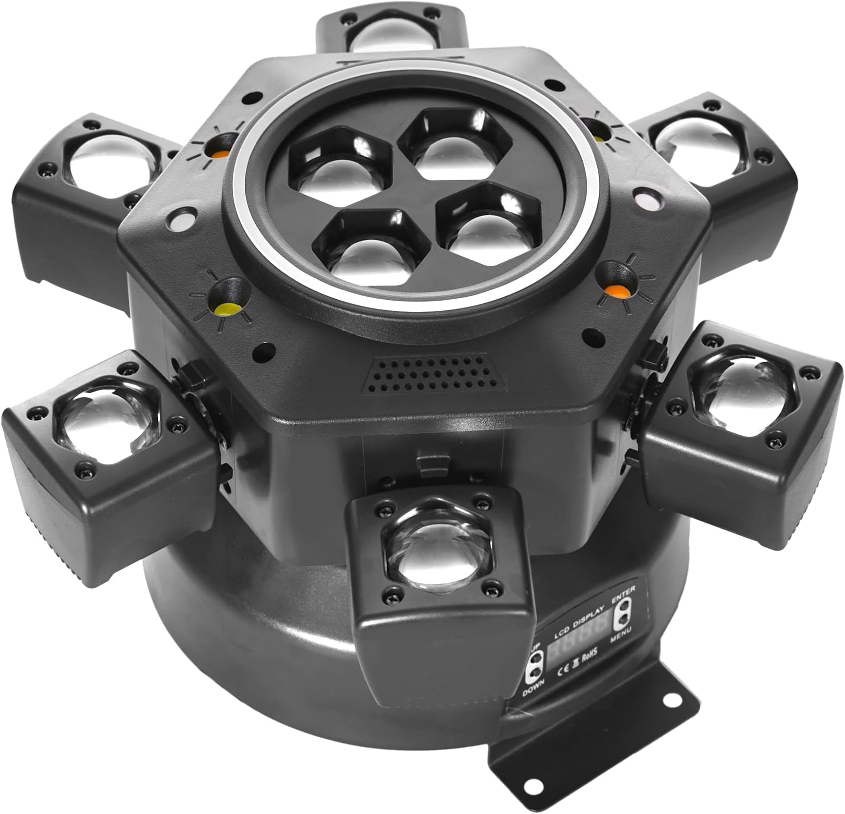 JUNMAN 6 Head Bee Eye Led Beam Moving Head Wash Light DJ Disco Stage Effect Lights 1pc Pack