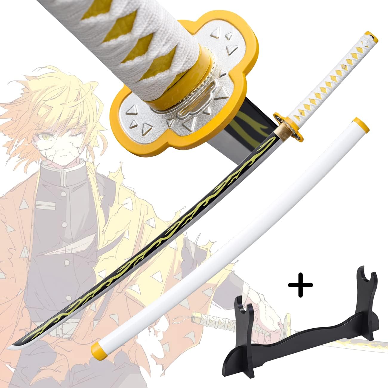 Sharp Handmade Katana Sword Demon Slayer ,1045/1060high Carbon Steel,Battle Ready.40.5 inch, Cosplay Purpose, Anime Original Texture