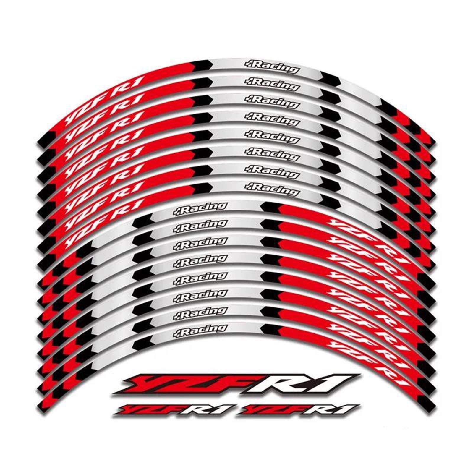 Motorcycle Thickened Edge Outer Ring Reflective Sticker Stripe Wheel Decals for Yamaha YZF R1