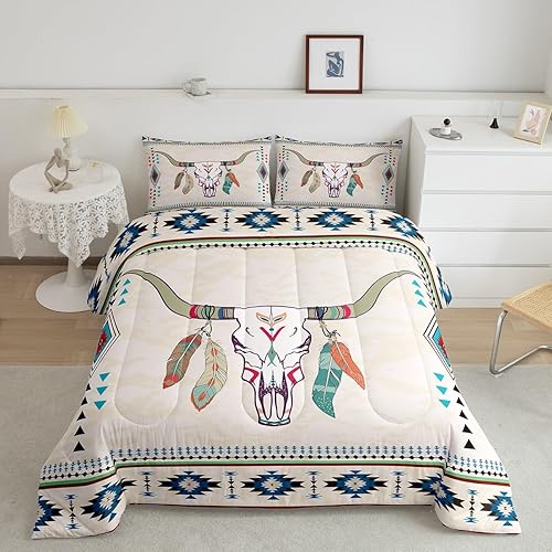 Miniatura 9 de Erosebridal Juego de edredón para niños y niñas, juego de ropa de cama con estampado de vaquero, diseño de granja, a cuadros, caballo y vaca, para