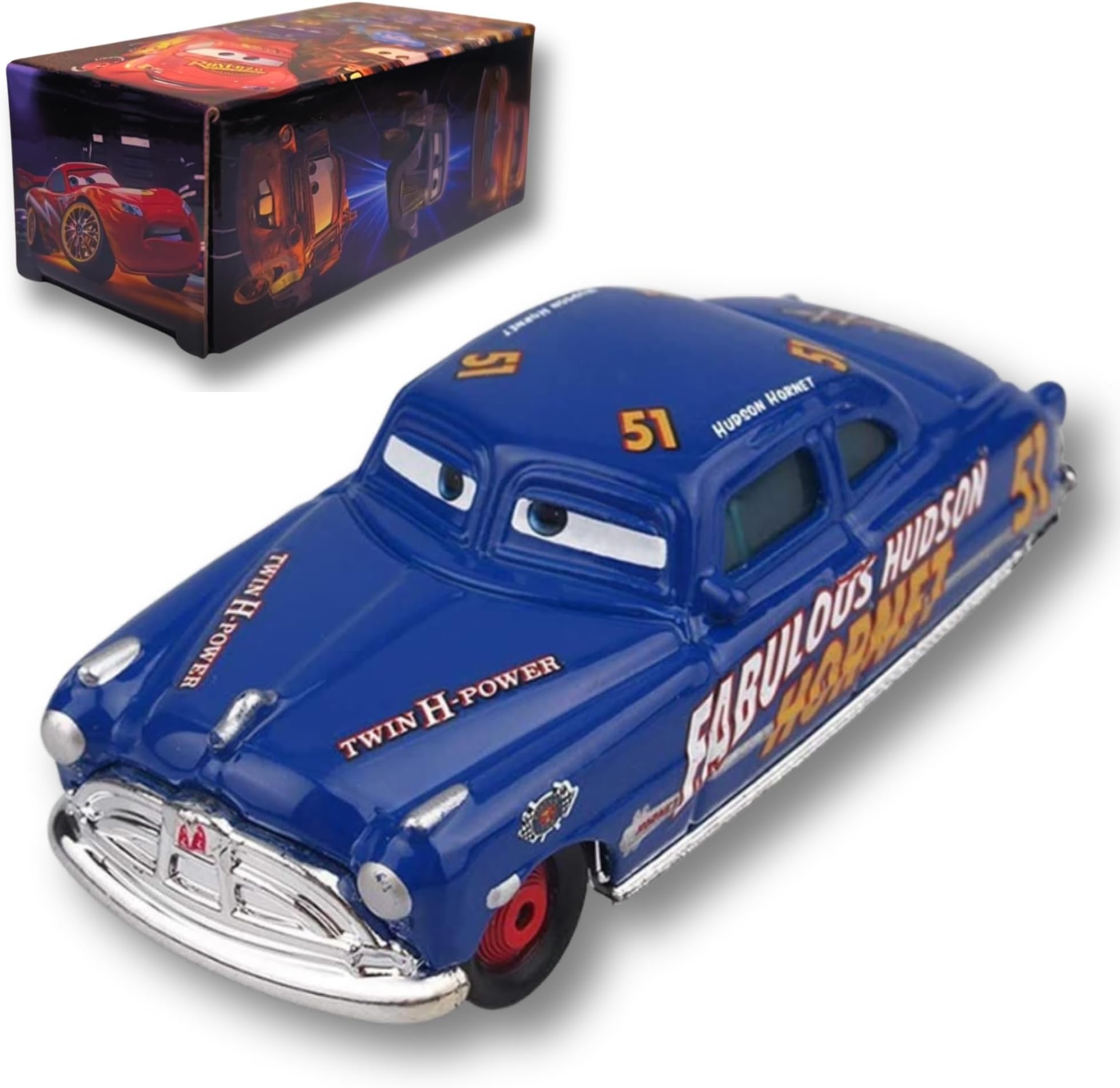 Die-Casting Racers Toy Cars, Safety Alloy Material for Childs, Beauty Color Box Packaging for Your Son Birthday or Christmas Gifts, Inspired by Favorite Characters, Gift for 3+ Years Old (Champion)