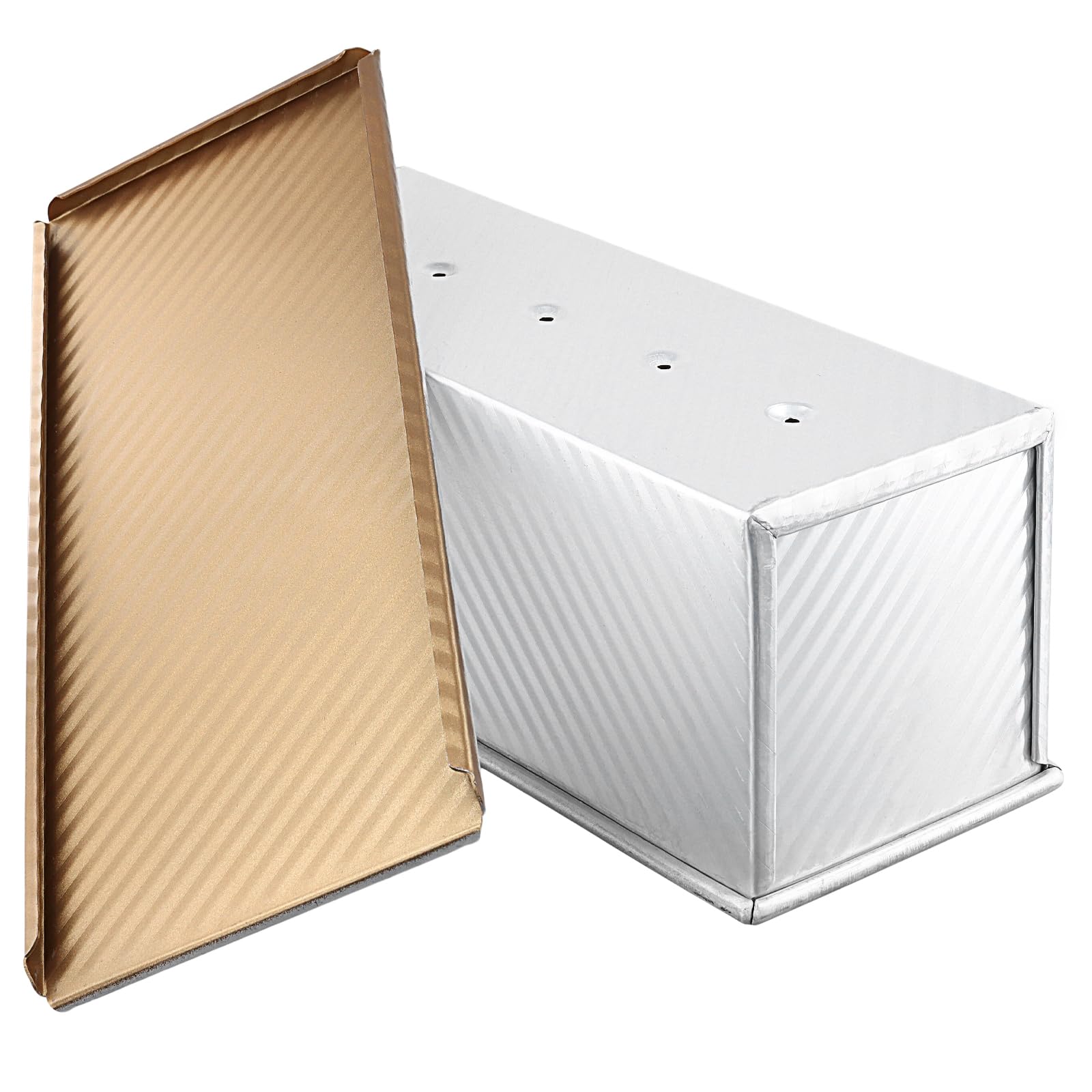 Pullman Moule à pain 34 x 13,5 x 12 cm avec couvercle, 1 000 g, anti-adhésif, en alliage d'aluminium, pour la cuisson du pain, des gâteaux, des desserts, des sandwichs