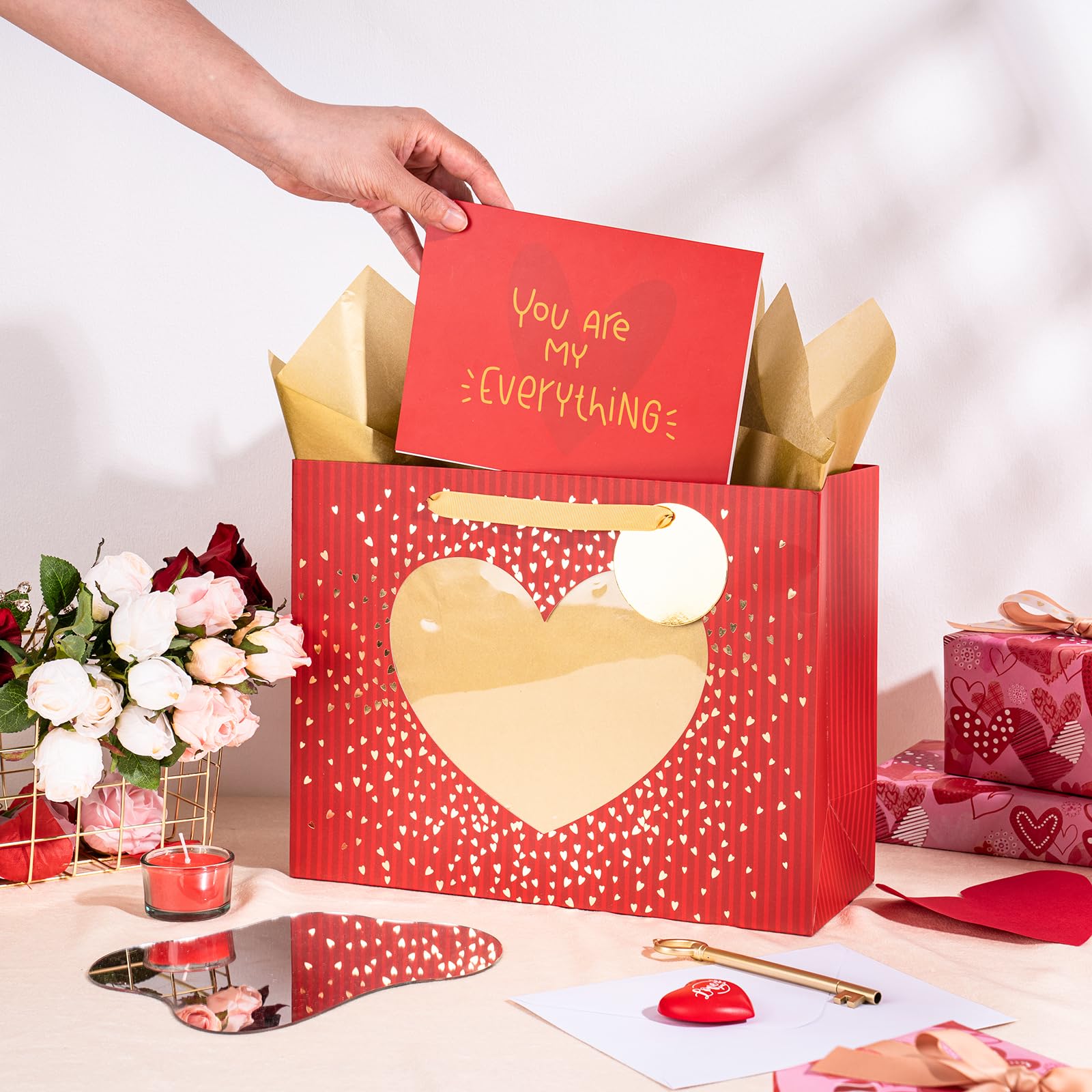 Sacchetto Regalo Compleanno Loveinside - Con Palloncino E Carta Veline