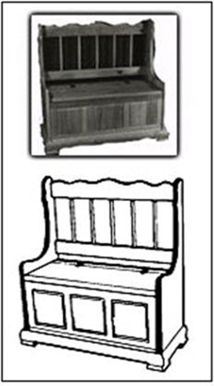 Woodcraft Project Paper Plan To Build Storage Bench - Material Not Included