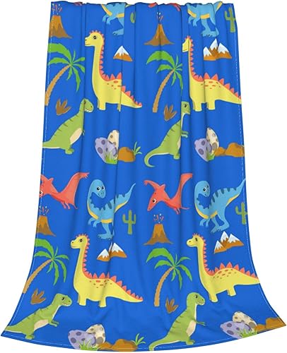 Miniatura 2 de Manta de dinosaurio para niños y niñas, lindas mantas de dinosaurio para niños, manta de forro polar de dinosaurio suave para niños pequeños, 50 x