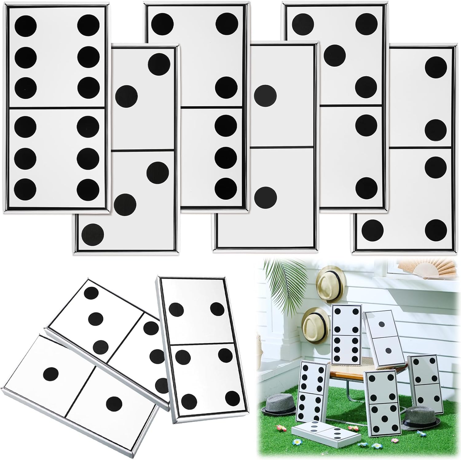Spiareal 6 Pcs Havana Nights Party Domino Boxes Decoration Havana Night Birthday Party Favor Boxes Wedding Celebration Accessories for Wedding Birthday Centerpieces Supplies (Fresh)