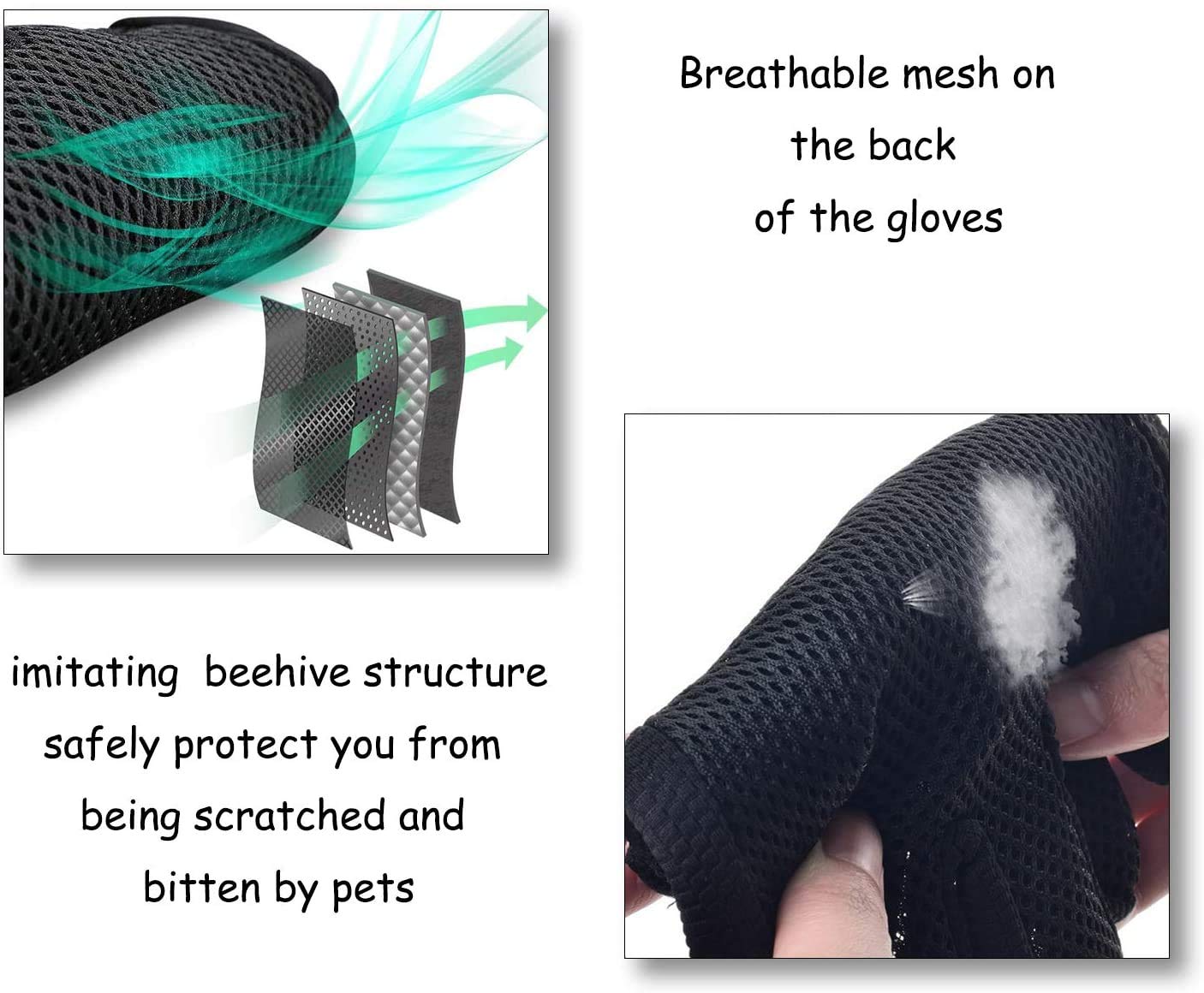 Grooming Glove for Deshedding - Efficient Pet Hair Remover Brush for Dogs, Cats, Horses (Long & Short Fur) image 5