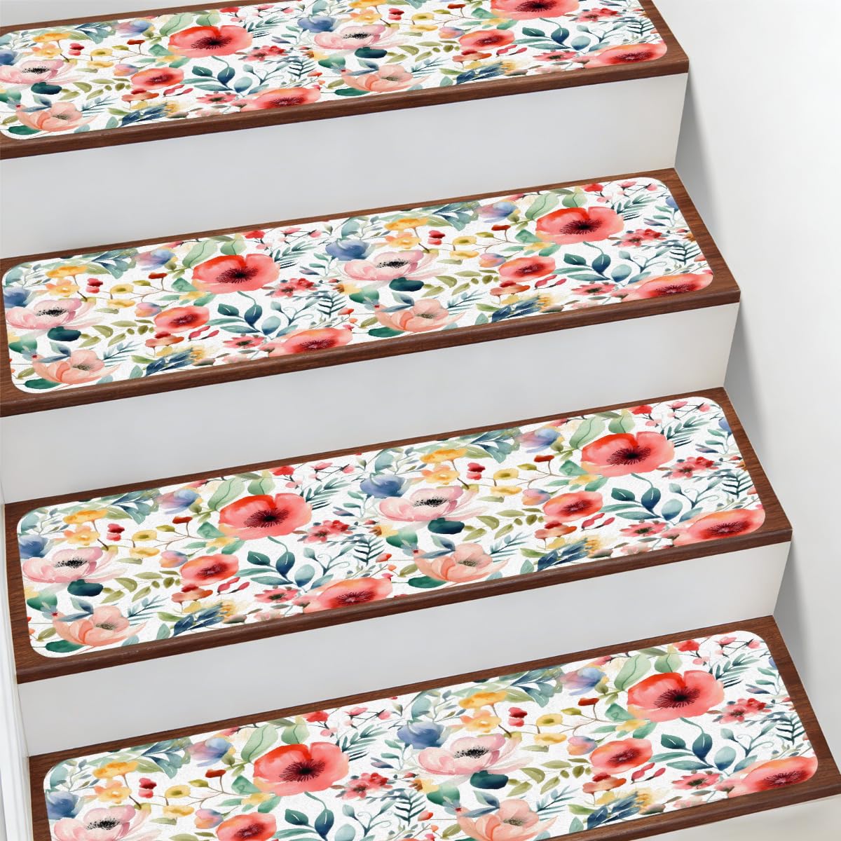 Alfombras para peldaños de escalera Mexpekil antideslizantes 7.8x30