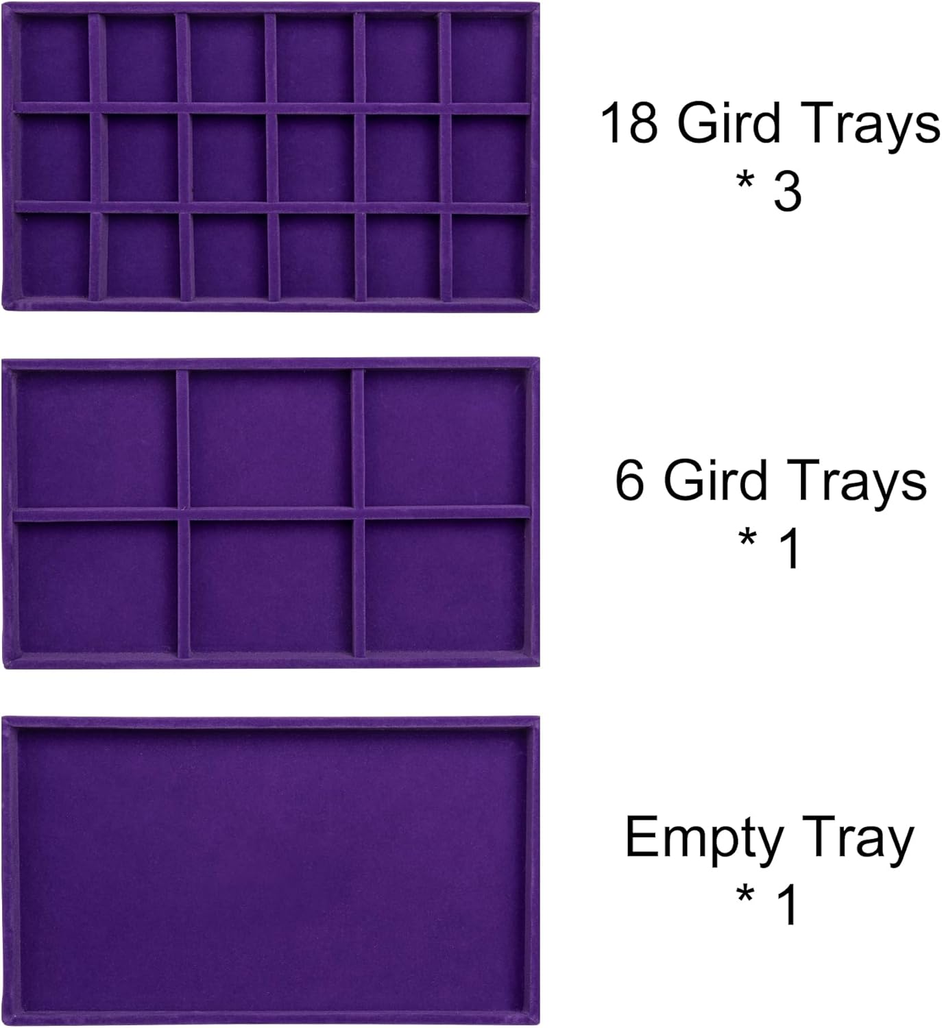 Frebeauty Acrylic Jewelry Organizer Earring Organizer Box with 5 Drawers Earring Holder Organizer with Velvet Trays Clear Jewelry Box for Women Earring Display for Rings Studs(Purple)