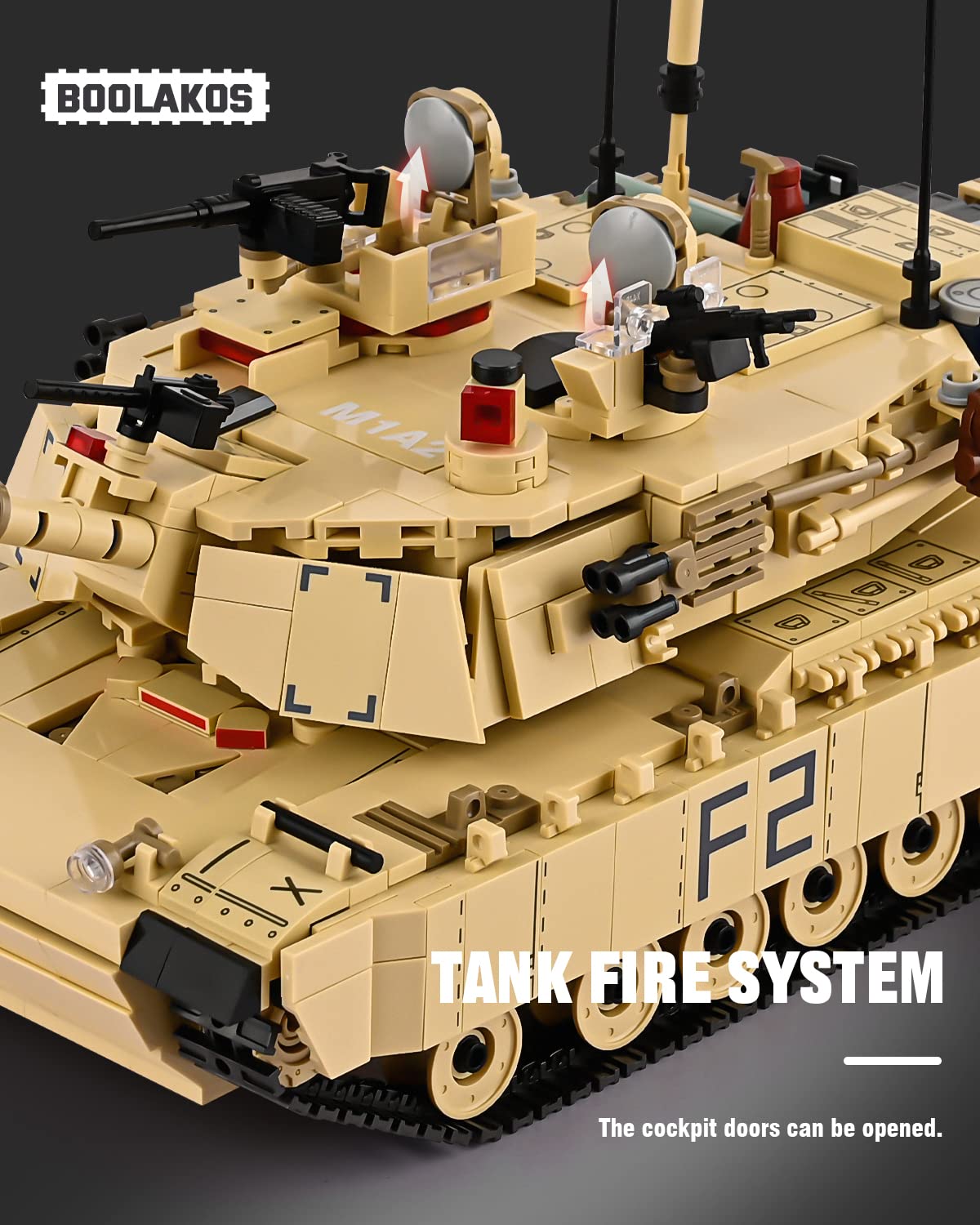 Lego Tanks 1:28 Scale M1A2 Main Battle Tank Building Blocks - 1002 ...