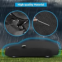 Vista 3 de Funda impermeable para automóvil de ajuste personalizado para Dodge Charger 2006-2022 2023 6 capas para todo tipo de clima, impermeable, sol