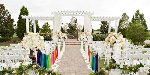 Miniatura 6 de Kingsnow Guirnalda de cinta arcoíris pastel de 40 pulgadas para baby shower, decoración de fiesta de cumpleaños, guardería, pancarta de arco iris,